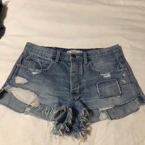 Abercrombie denim girlfriend shorts